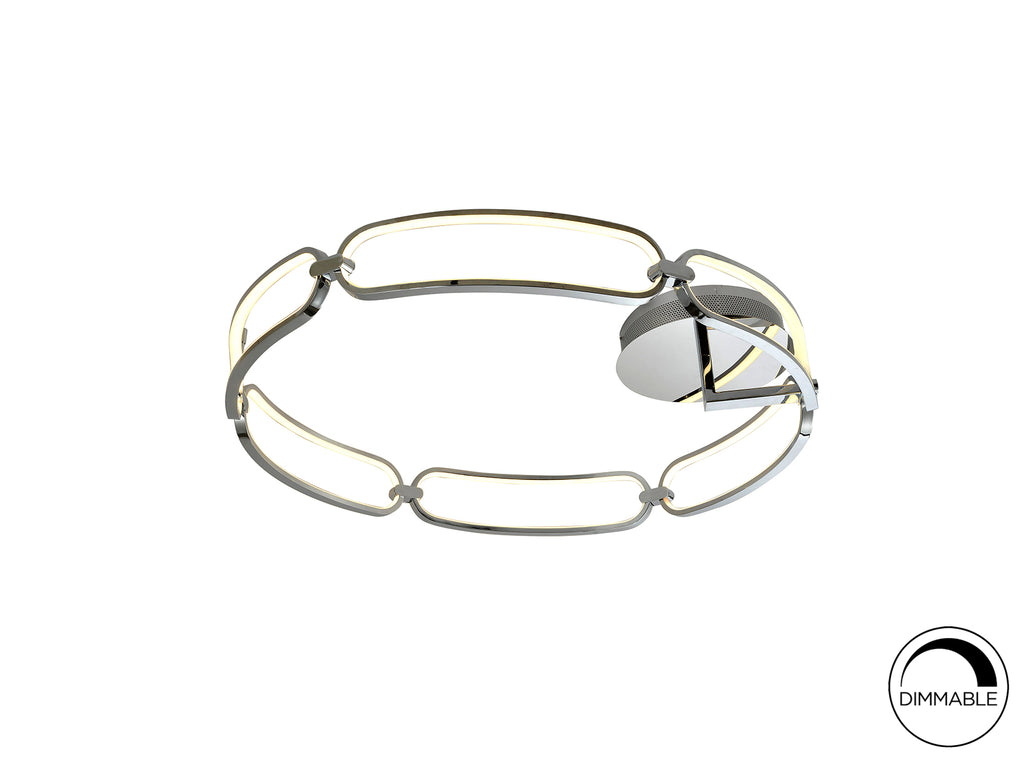 Plafón LED Schuller Colette Ø80cm Cromado - Iluminación Moderna | luzguru.com
