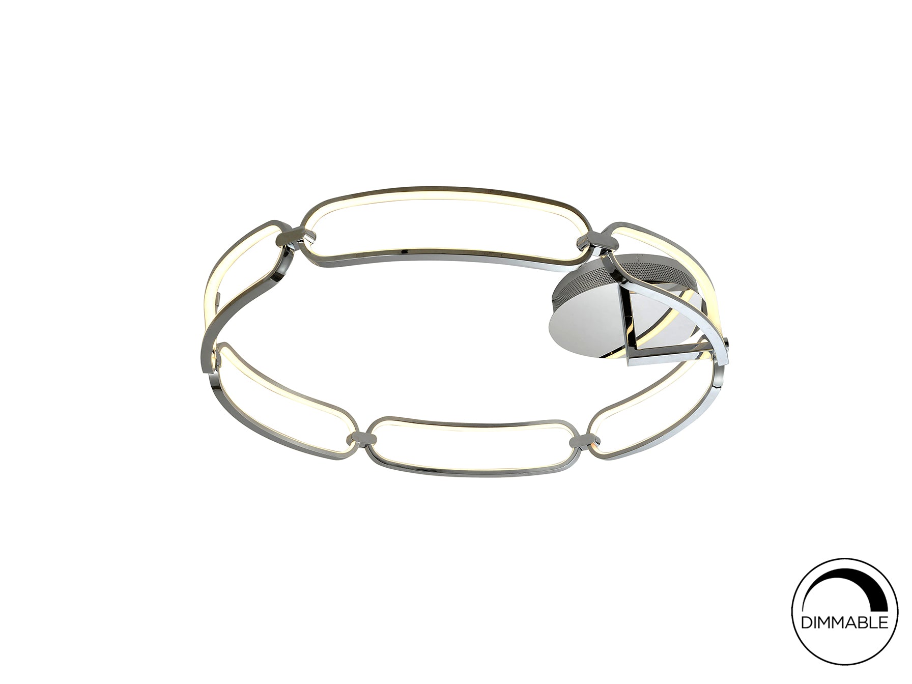 Plafón LED Schuller Colette Ø80cm Cromado - Iluminación Moderna | luzguru.com