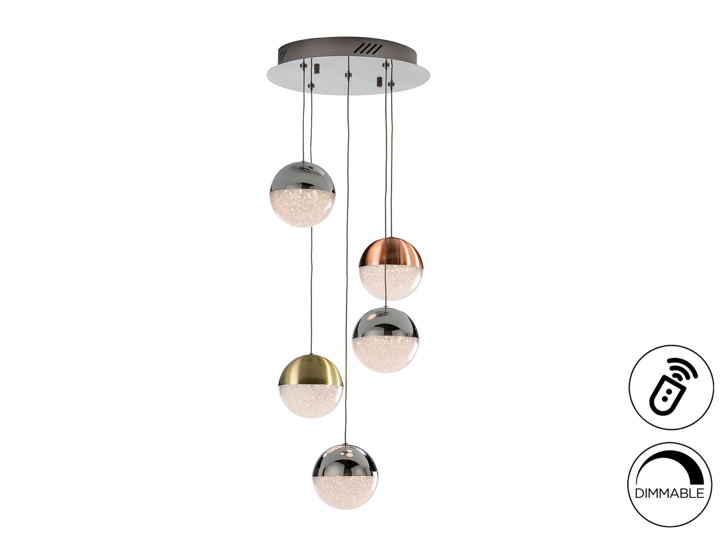 Lámpara LED 5 Luces Schuller Sphere - Diseño Moderno | luzguru.com