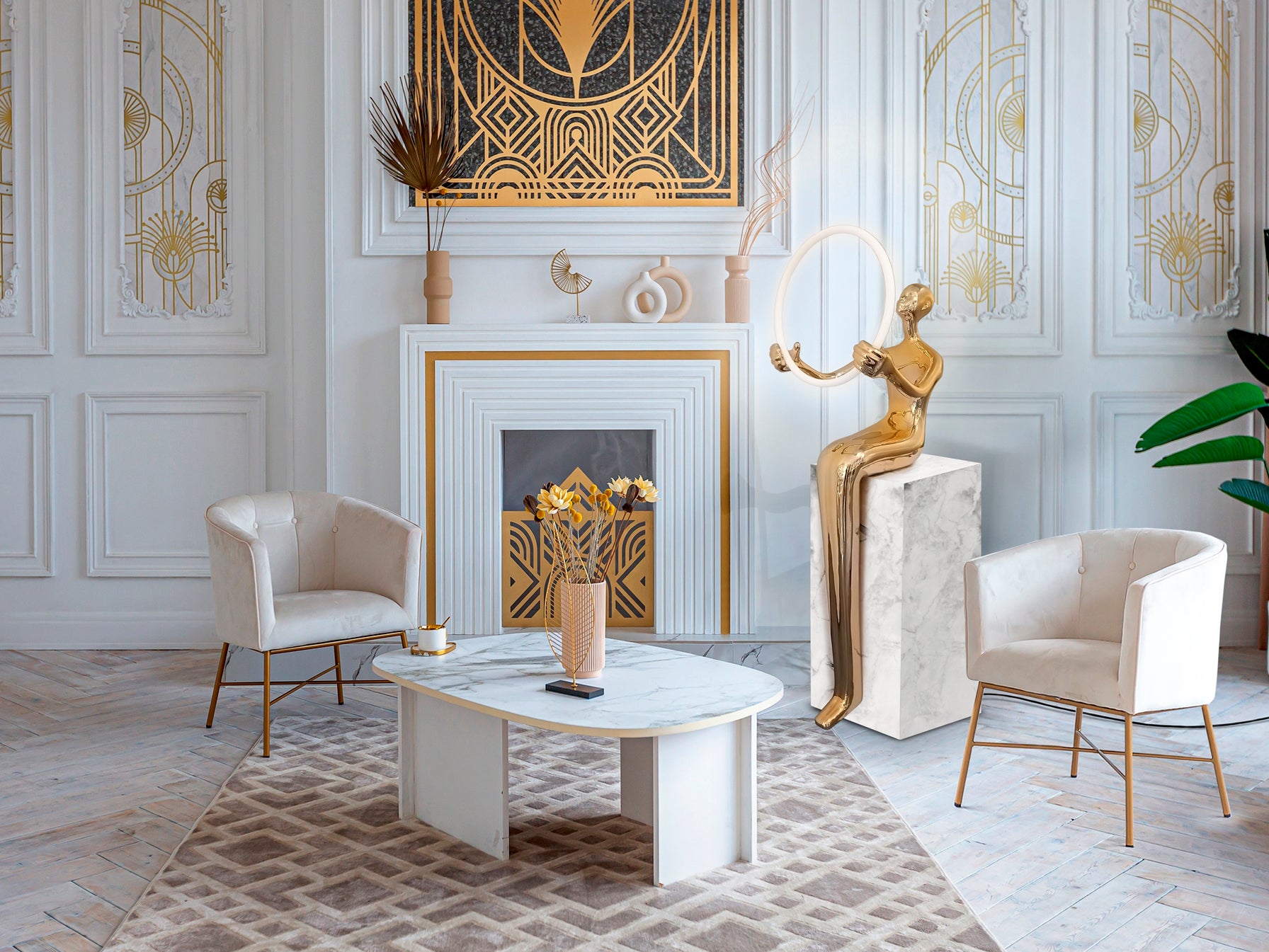 Figura Decorativa Aro Oro - Schuller El Aro | luzguru.com