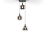 Schuller 614375 - Lámpara OPAX 3 Luces Negro/Smoke - luzguru.com