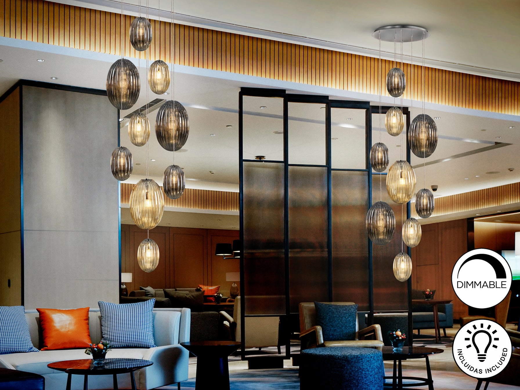 Lámpara Techo Schuller Ovila - Diseño Moderno 9 Luces | luzguru.com