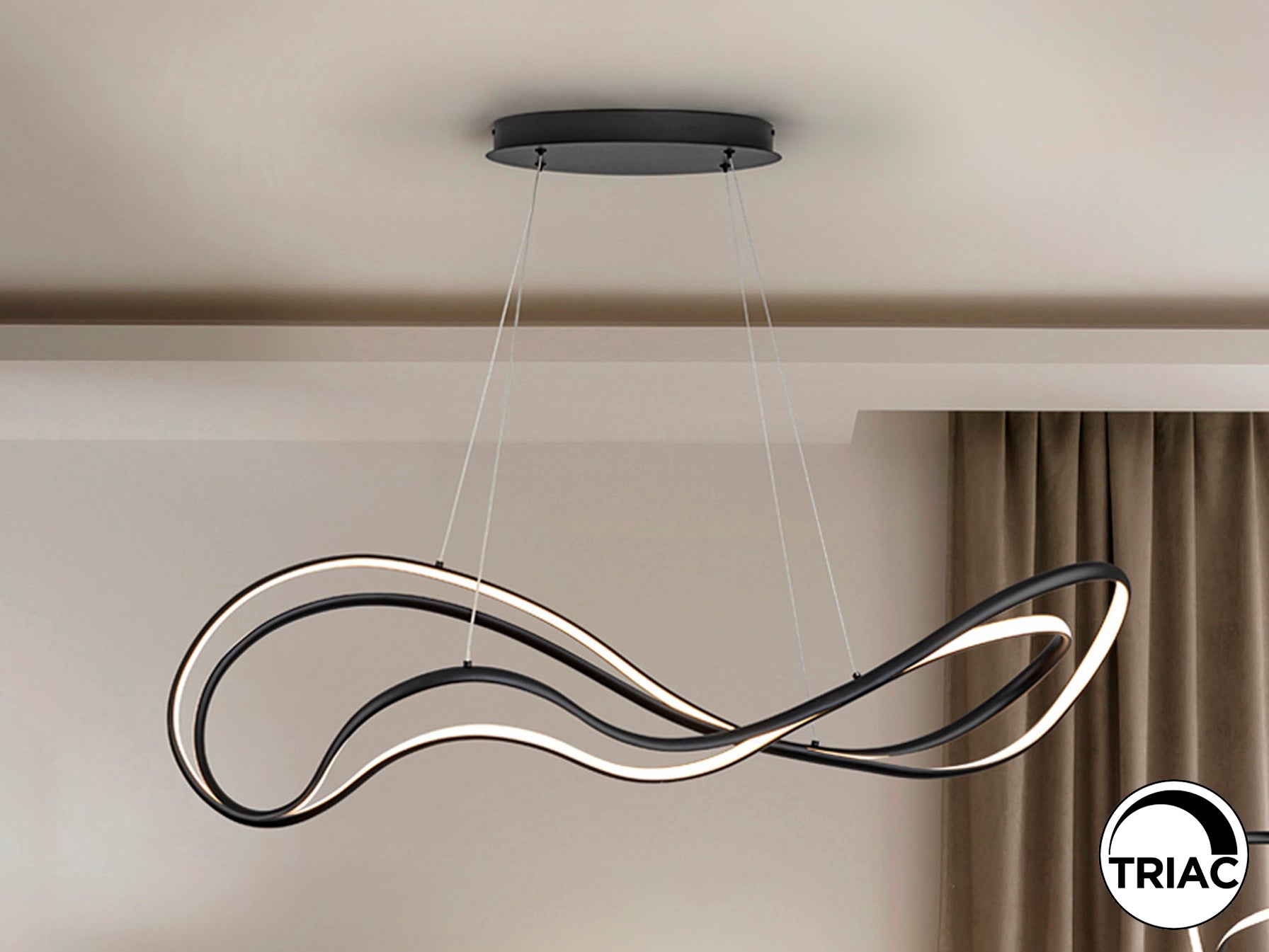 Schuller 513177 - Lámpara Negra DANZA - luzguru.com