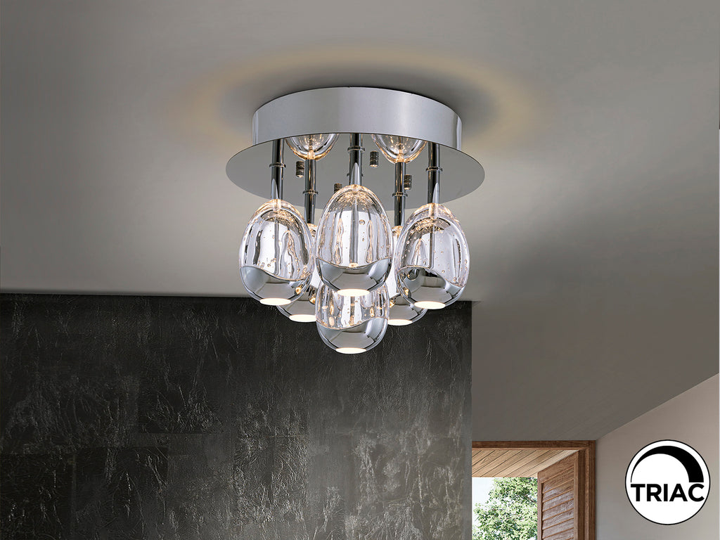 Schuller 785532 - Plafón LED Rocío Cromado Dimable - luzguru.com