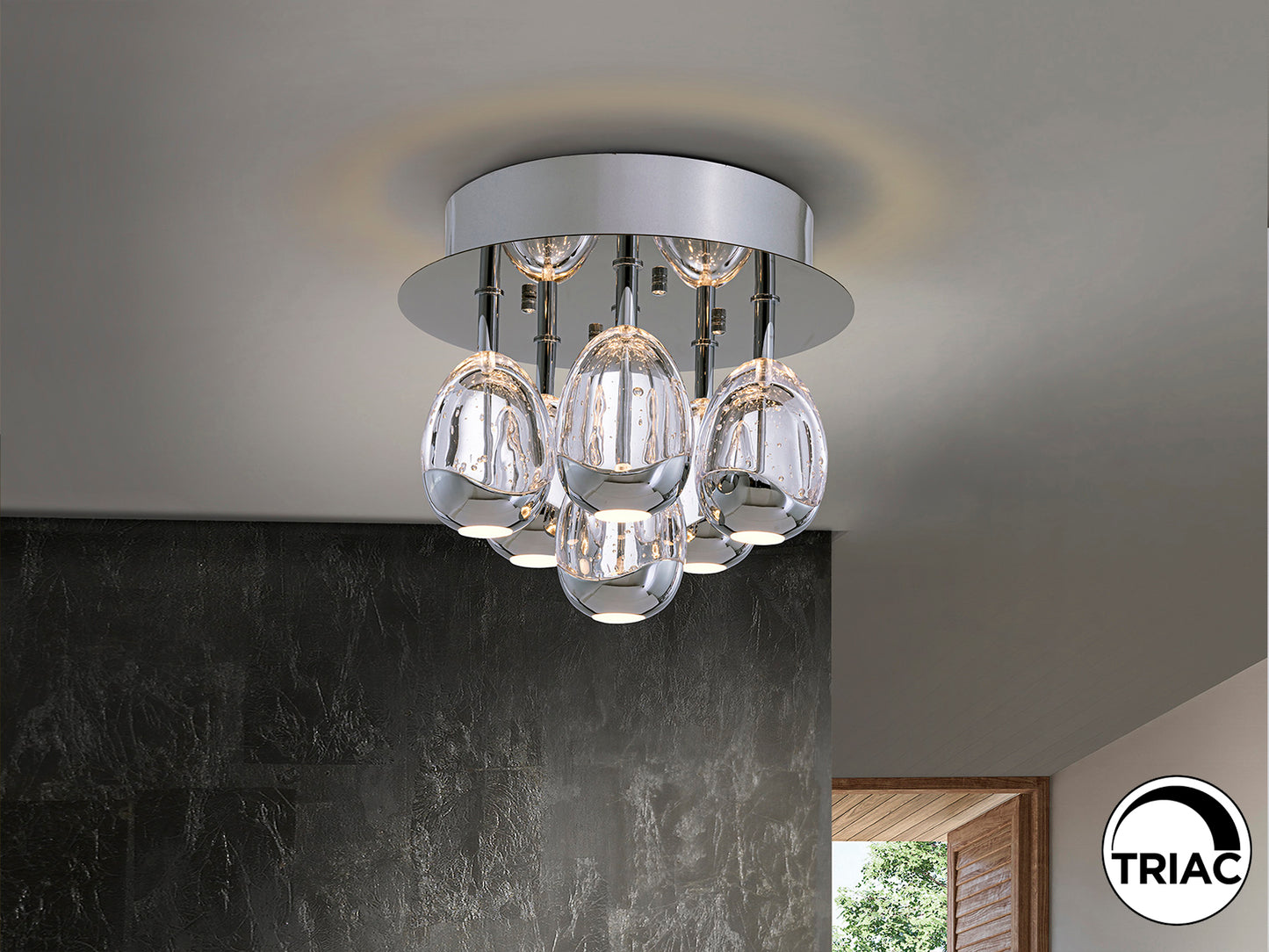 Schuller 785532 - Plafón LED Rocío Cromado Dimable - luzguru.com