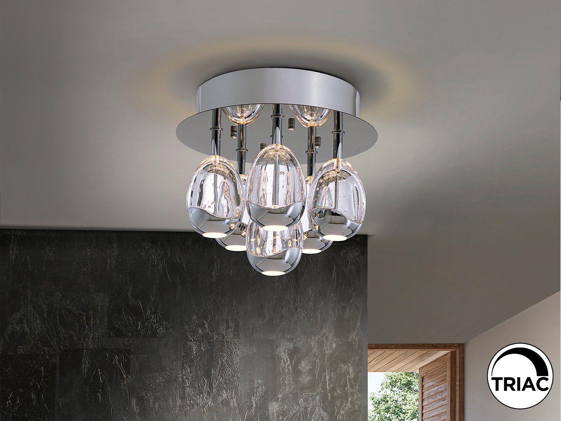 Schuller 785532 - Plafón LED Rocío Cromado Dimable - luzguru.com