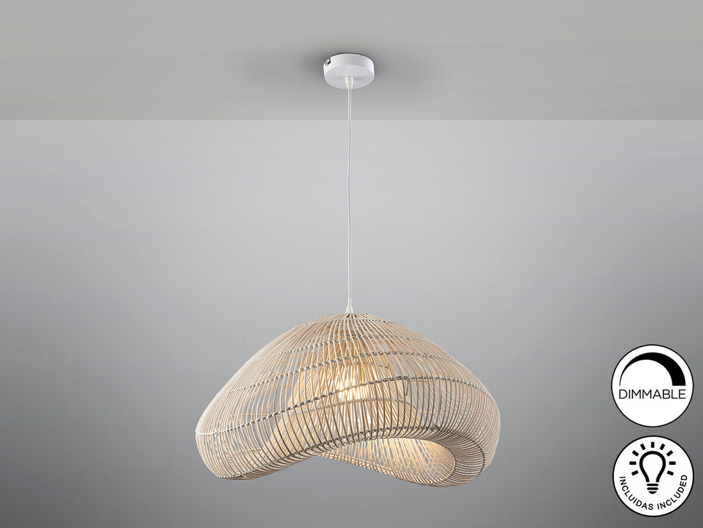 Lámpara Ratán Schuller Sabah - Iluminación elegante para tu hogar | luzguru.com