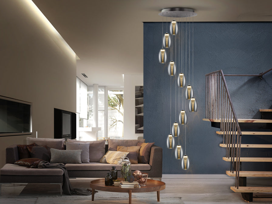 Lámpara LED Moderna Cromo - Schuller Nebula | luzguru.com