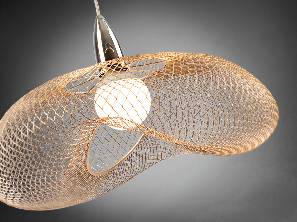 Lámpara Moderna Cromo Oro - Schuller Forma | luzguru.com