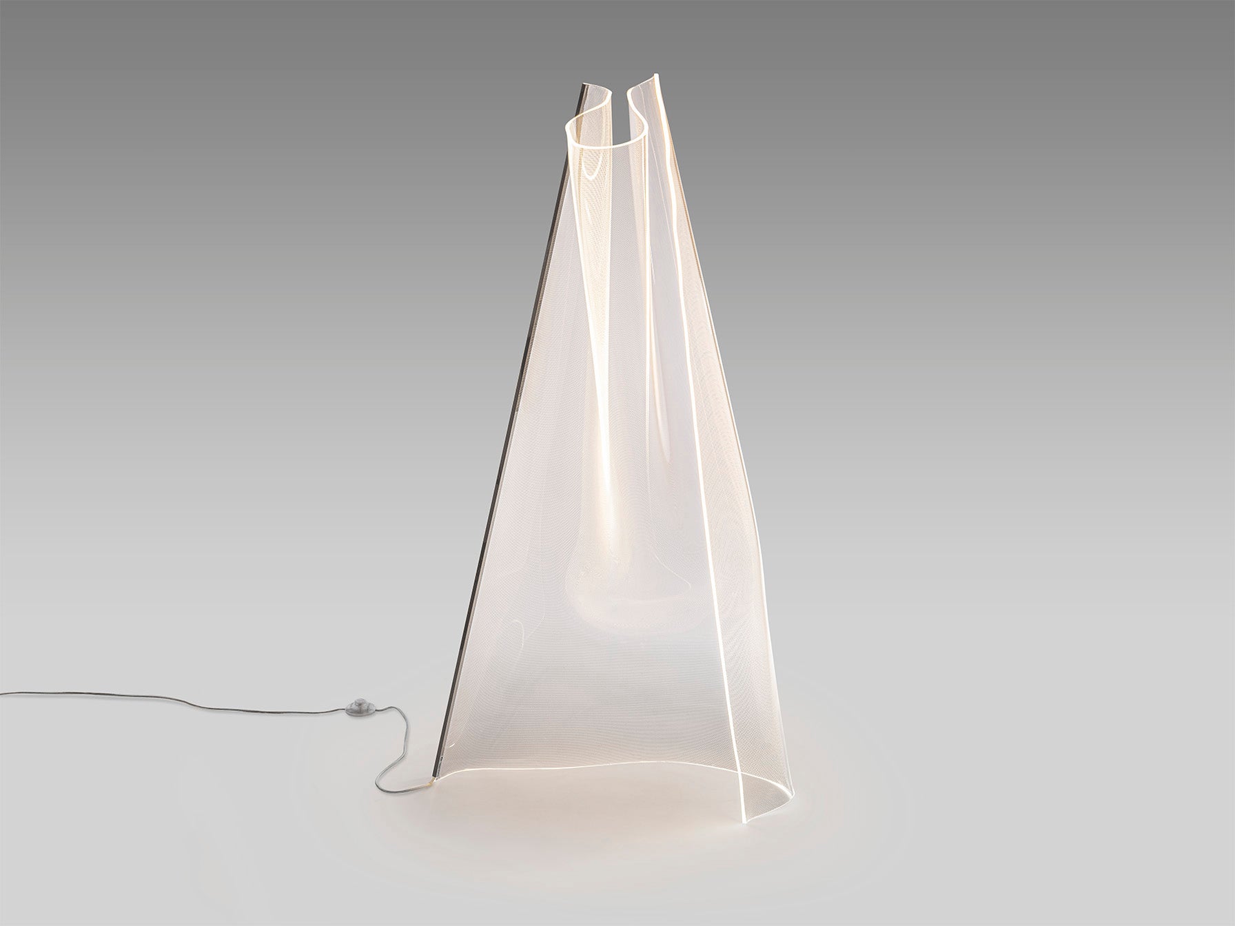 Lámpara Pie Moderna Cromada Schuller Velos - luzguru.com