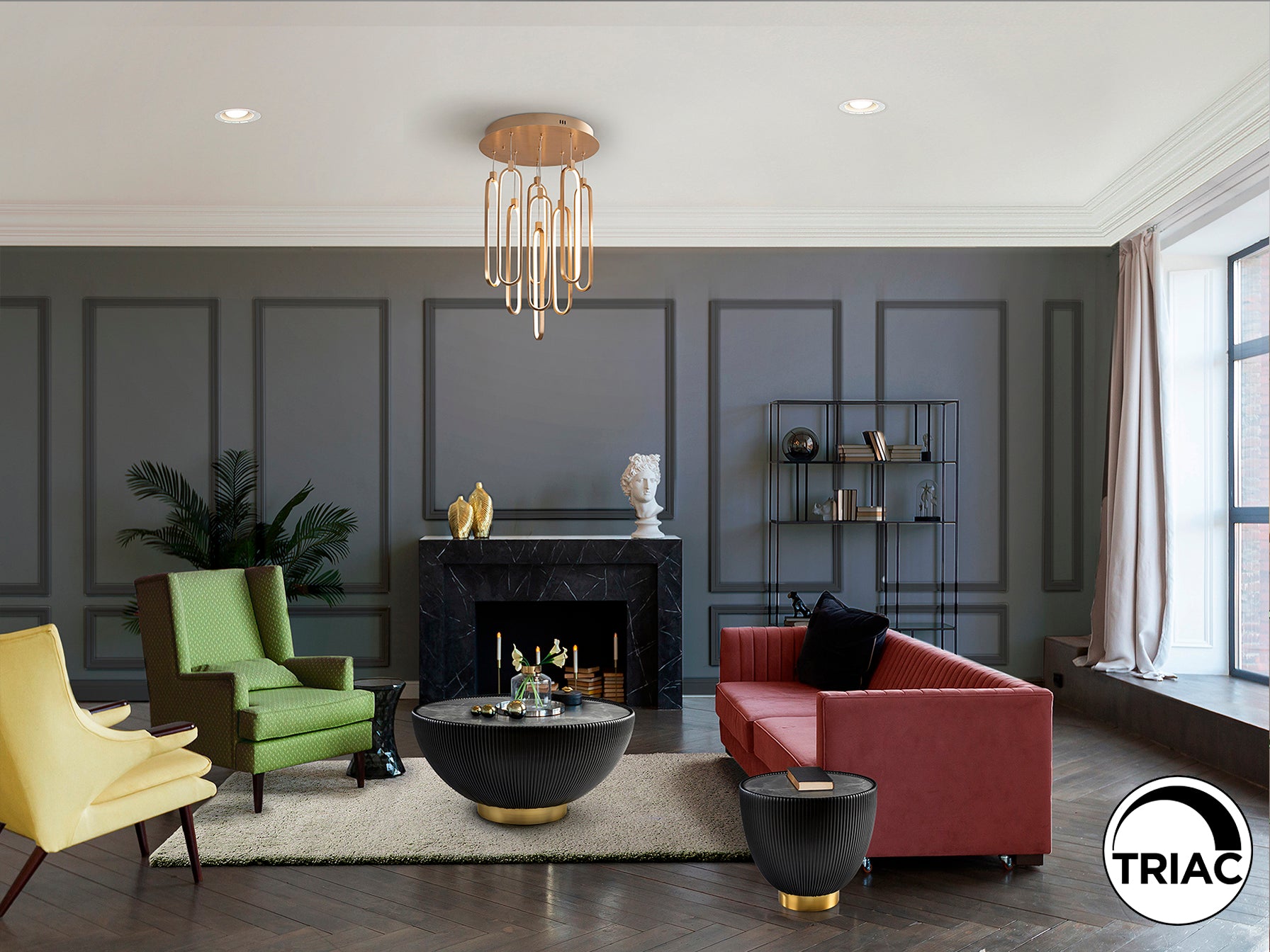 Lámpara de Techo Colette Oro Rosa - Schuller - Iluminación Moderna | luzguru.com