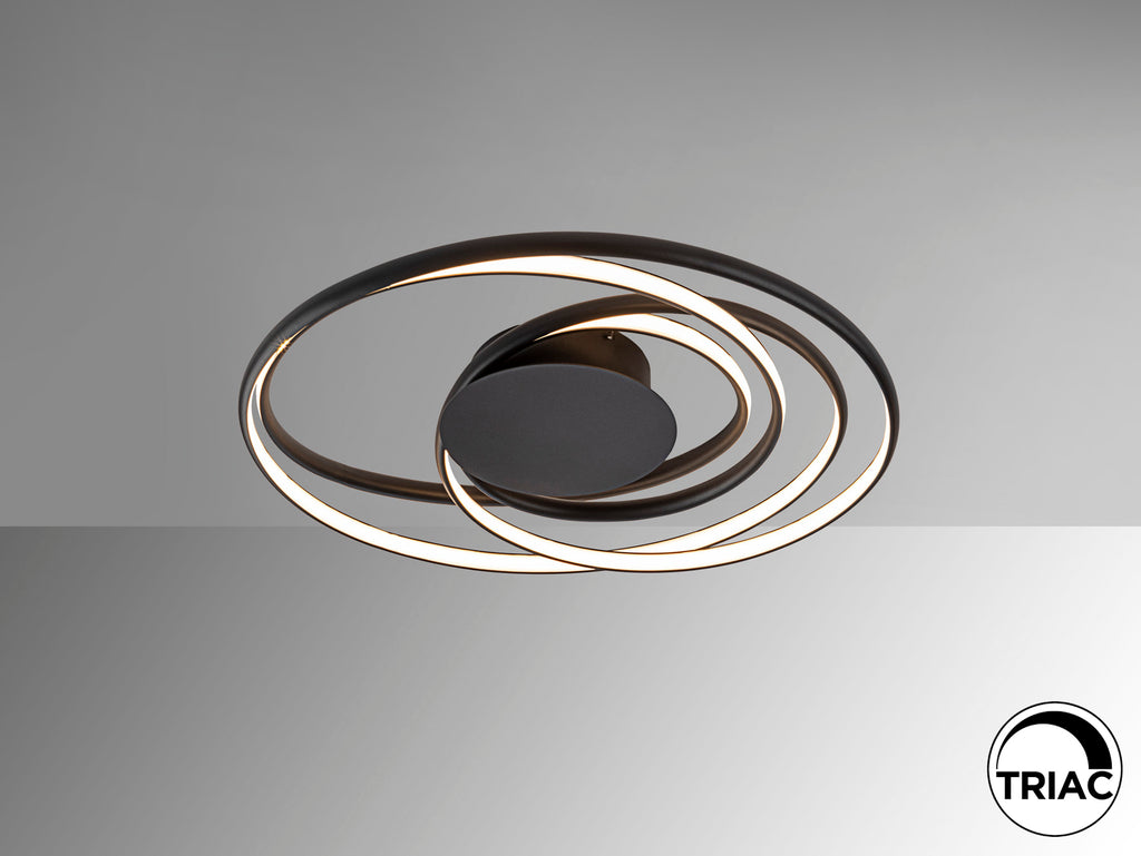 Plafón LED Negro Schuller Danza - Diseño Moderno | luzguru.com