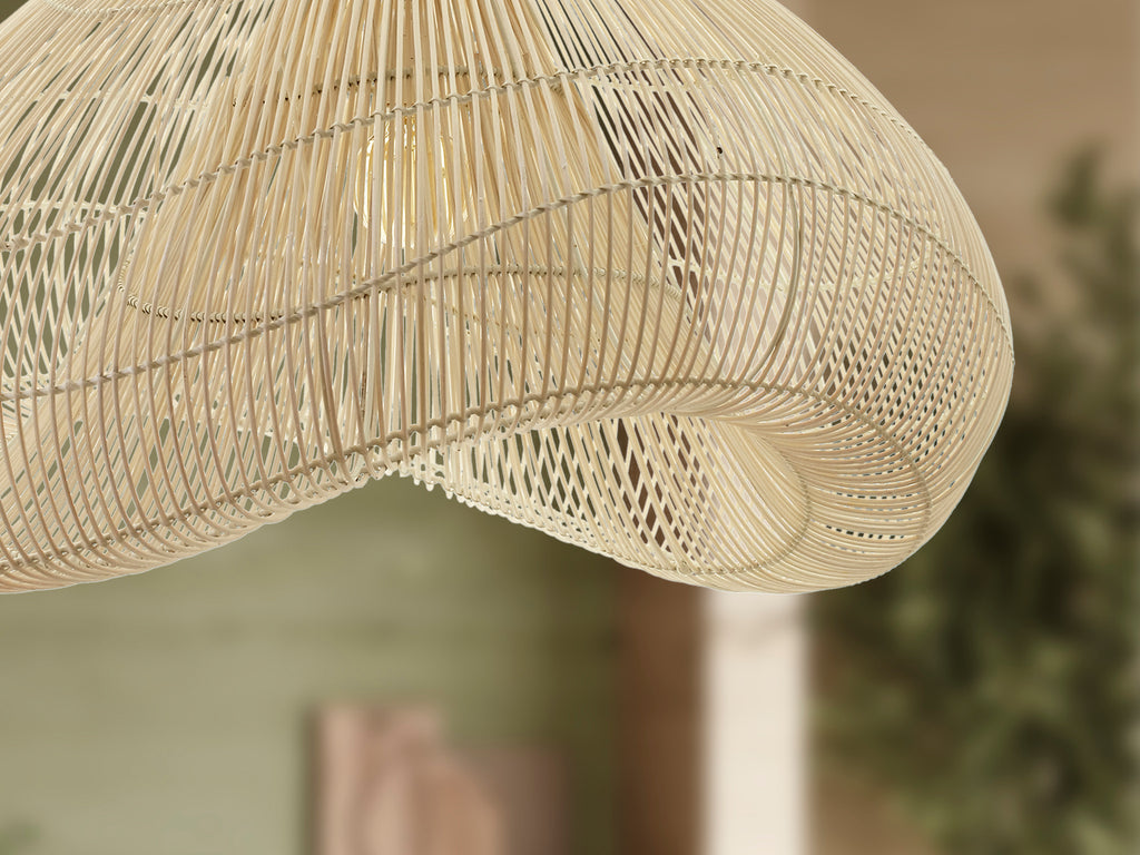 Lámpara Ratán Sabah Blanco - Schuller - Iluminación Moderna | luzguru.com