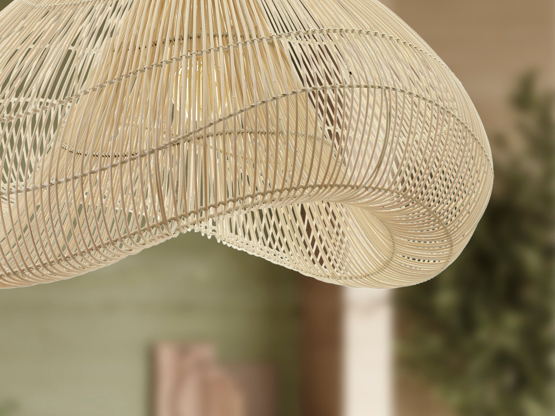 Lámpara Ratán Sabah Blanco - Schuller - Iluminación Moderna | luzguru.com