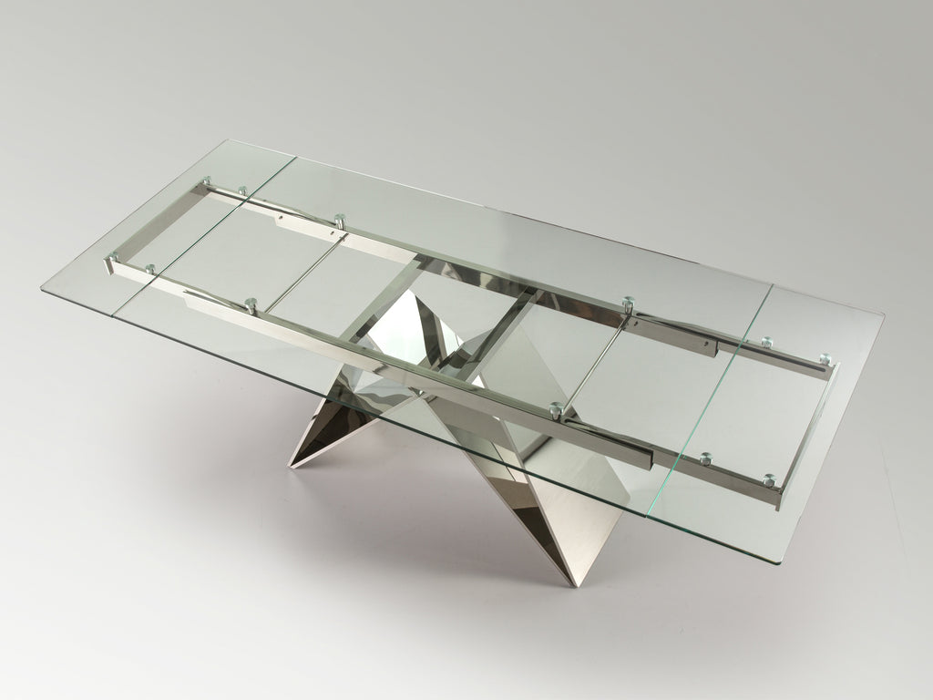 Mesa Comedor Extensible Acero - Schuller Mika - Calidad Premium | luzguru.com