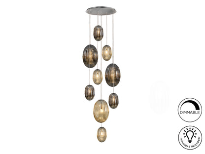 Lámpara Techo Schuller Ovila - Diseño Moderno 9 Luces | luzguru.com