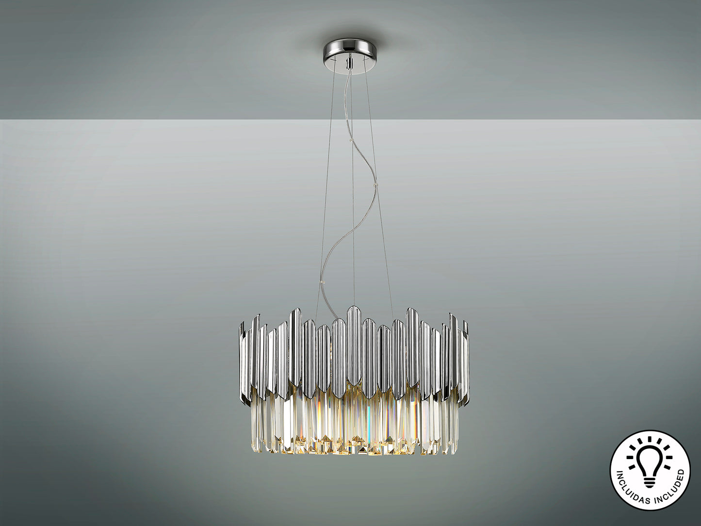 Lámpara de Techo Cromada Tiara - Schuller - Iluminación de Lujo | luzguru.com