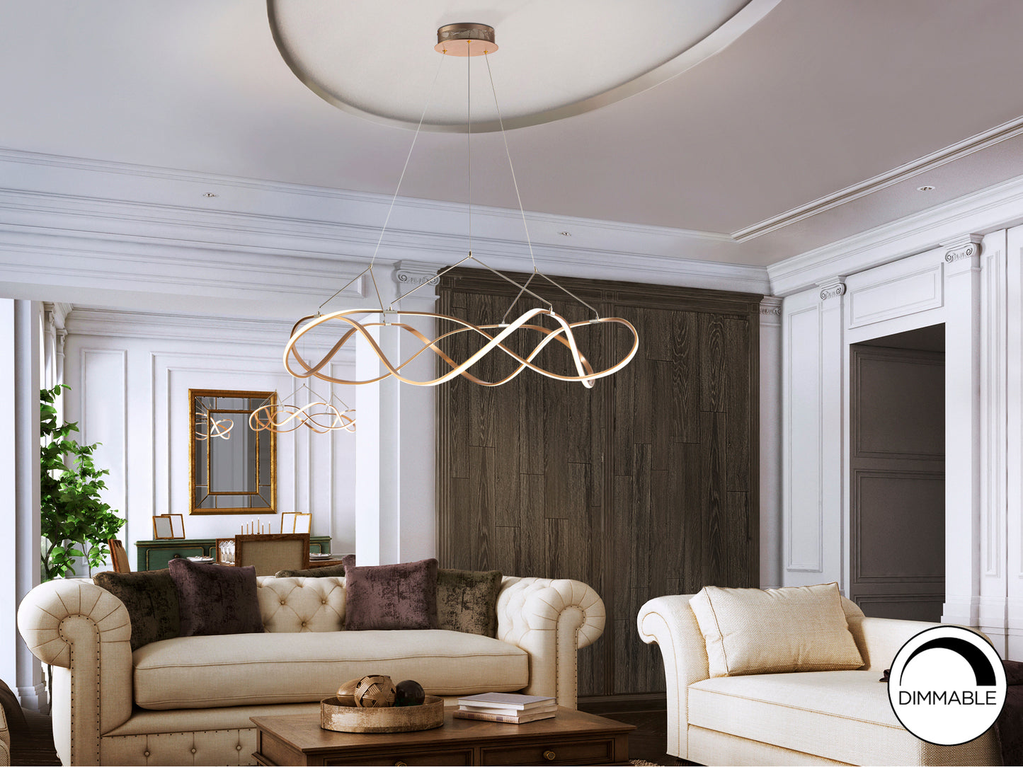 Lámpara LED Moderna Oro Rosa - Schuller Molly - luzguru.com