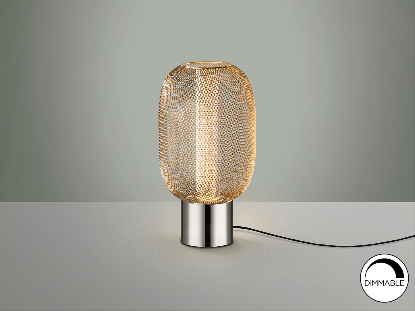 Schuller 413299 - Lámpara Sobremesa Micrón Cromo Oro - luzguru.com