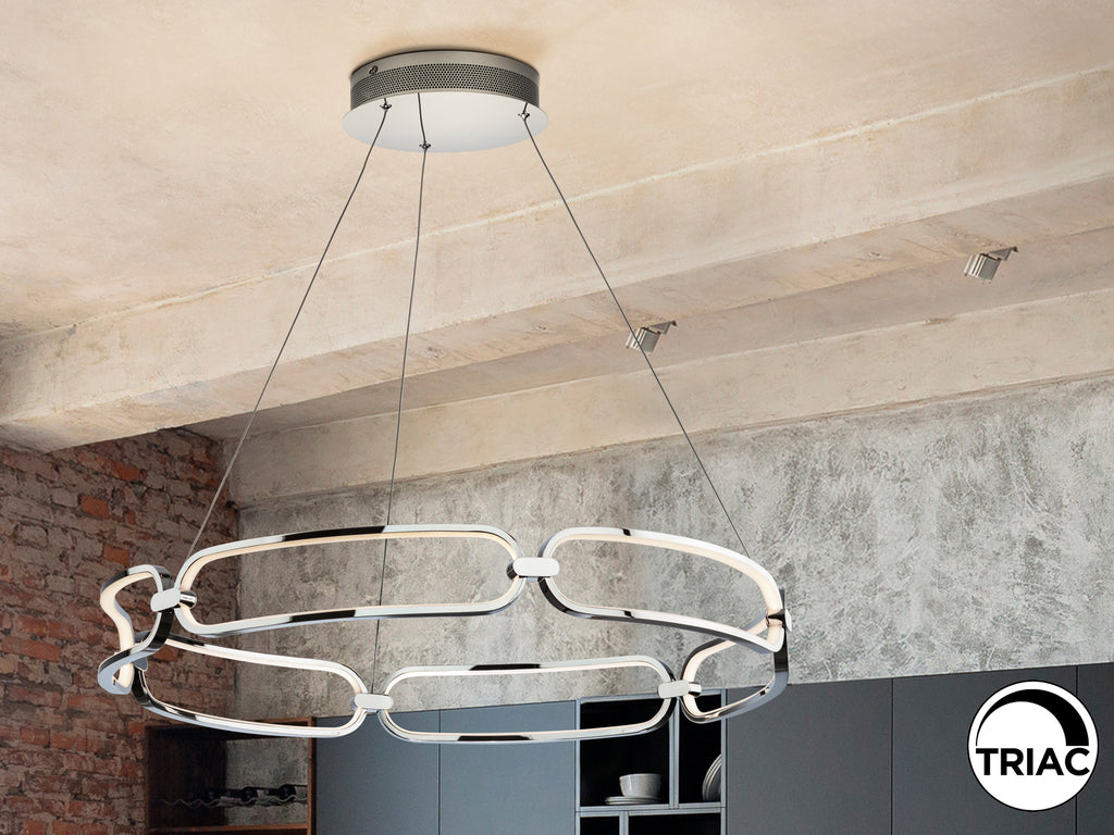 Lámpara LED Colette Cromada Ø80cm - Schuller - Calidad Premium | luzguru.com