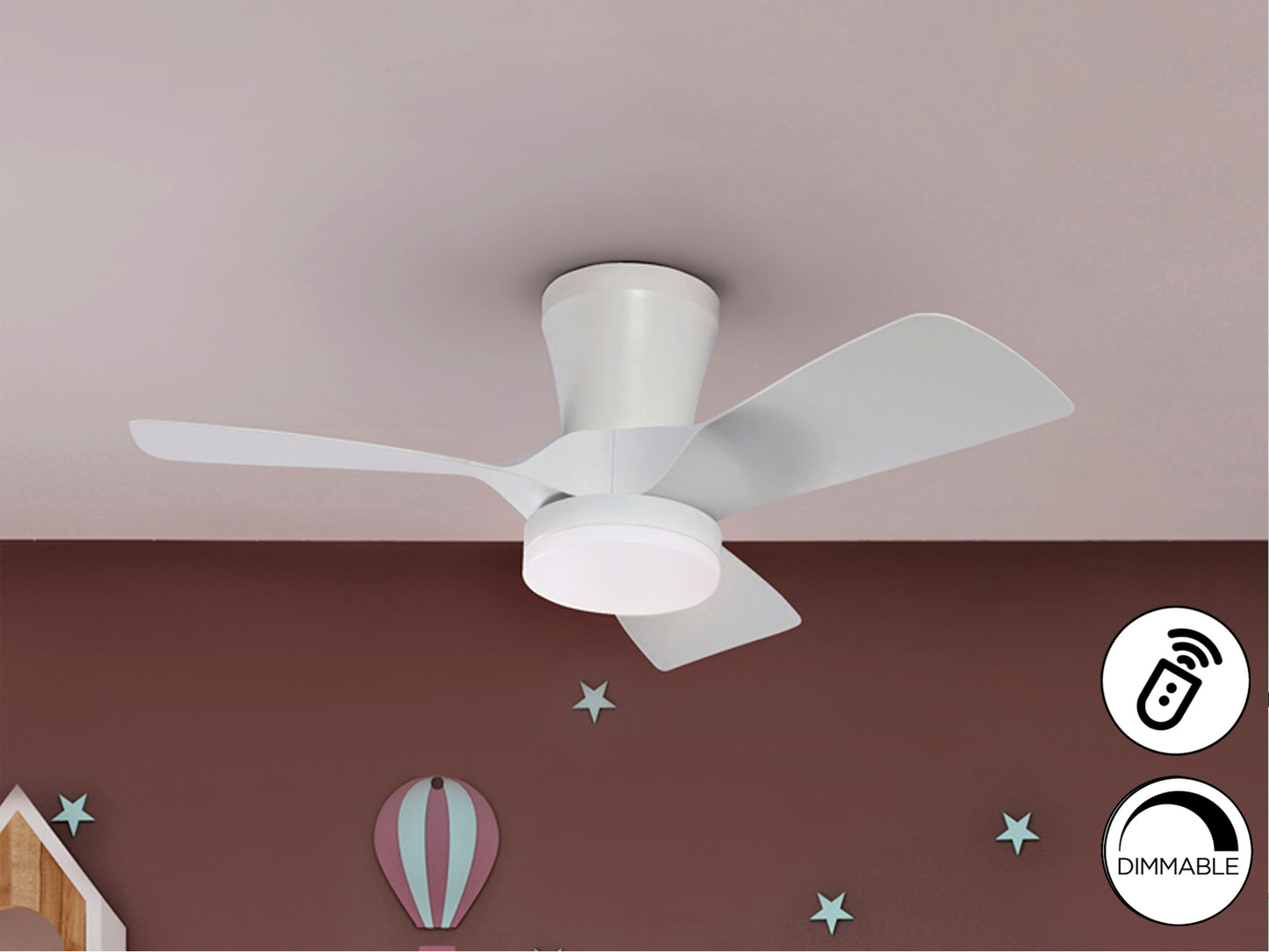 Ventilador Techo con Luz LED - Schuller Polaris - Calidad Premium | luzguru.com