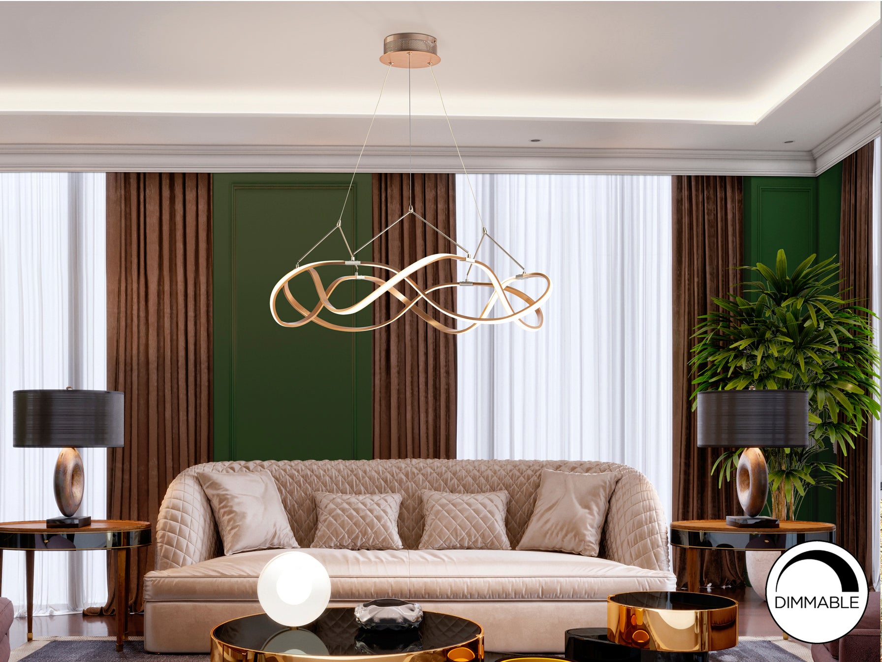 Schuller 763967 - Lámpara LED Molly Oro Rosa - luzguru.com