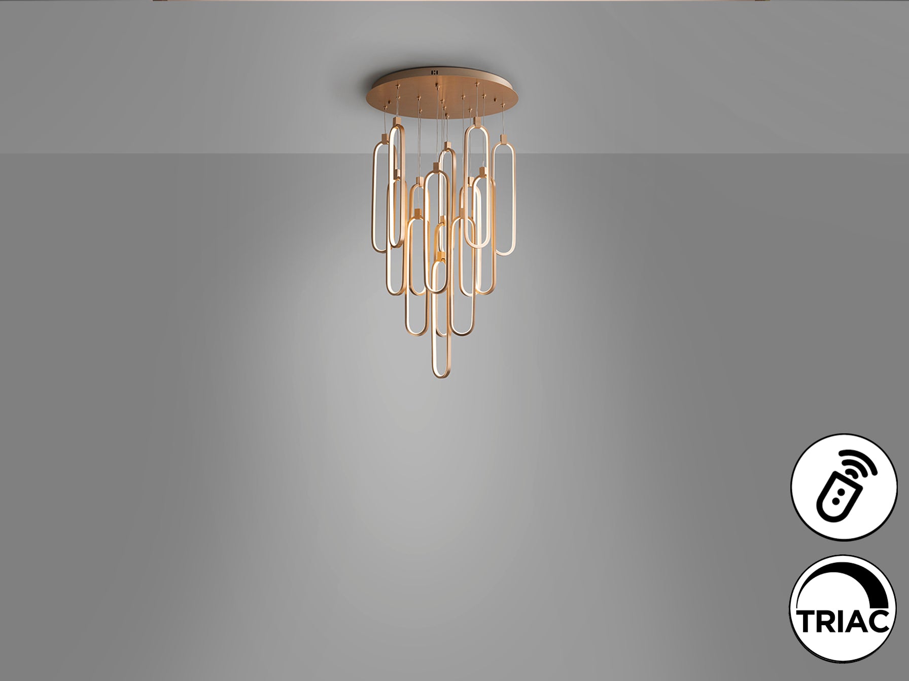 Schuller 787433D - Lámpara Colette Oro Rosa 14 Luces LED - luzguru.com