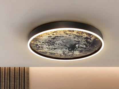 Plafón LED Negro 60cm - Schuller Stone - Iluminación Moderna | luzguru.com