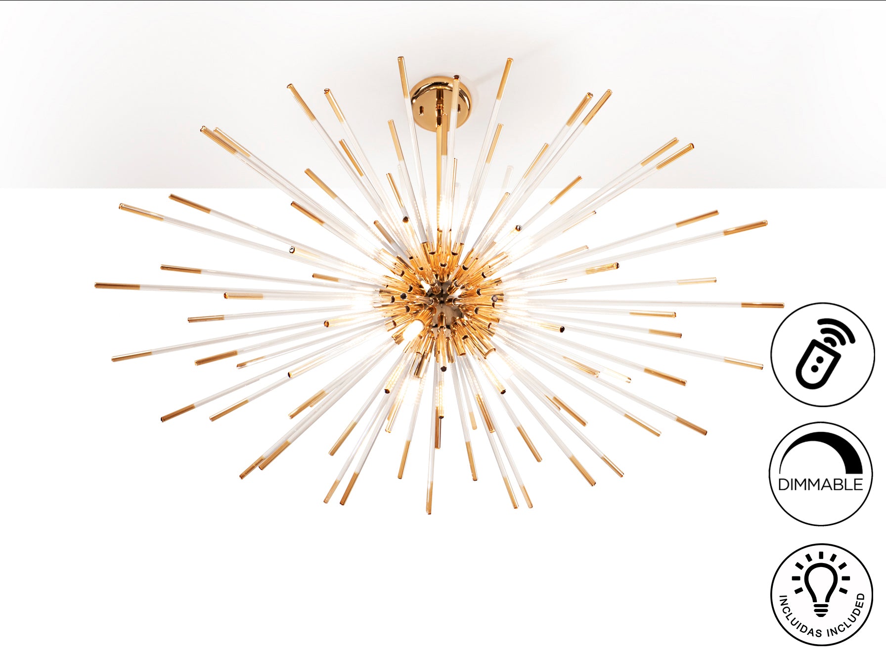 Lámpara de techo Schuller Evasión Oro - Diseño elegante y dimmable | luzguru.com