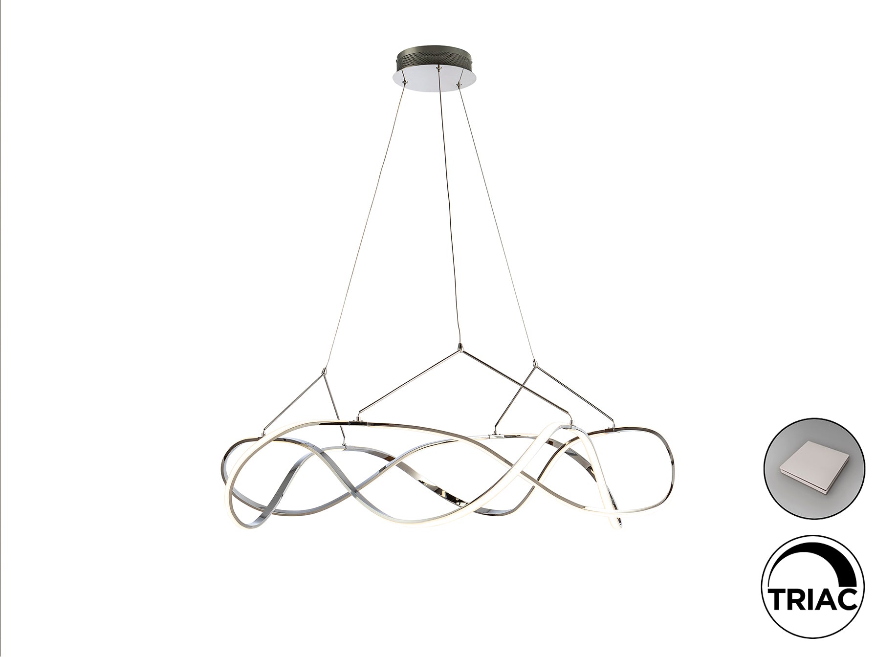 Lámpara LED Cromo Schuller Molly - Diseño Moderno y Regulable | luzguru.com