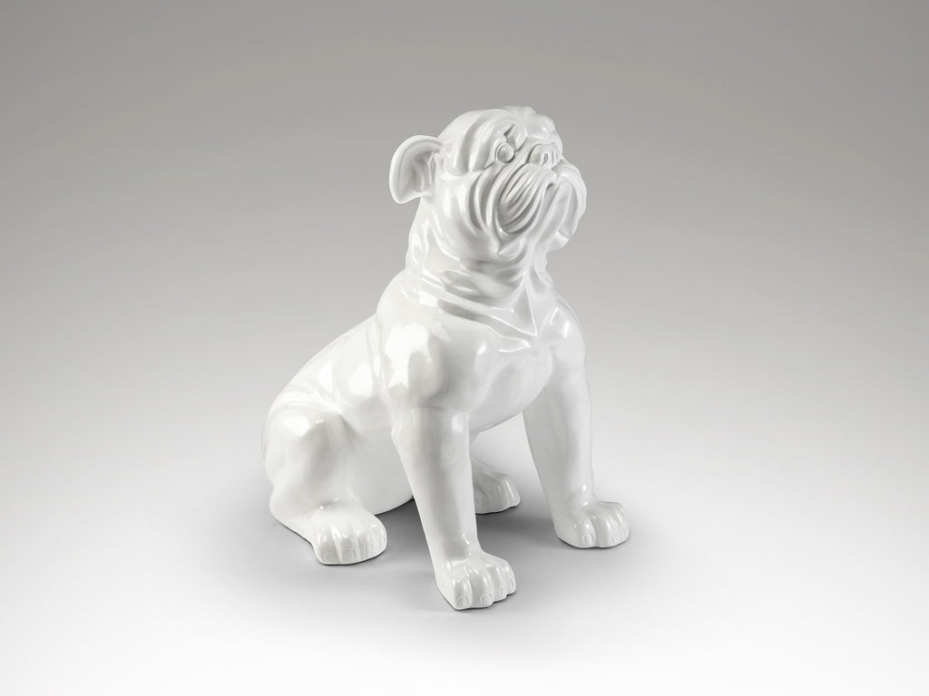 Figura Bulldog Grande Blanca - Schuller White Bulldog | luzguru.com