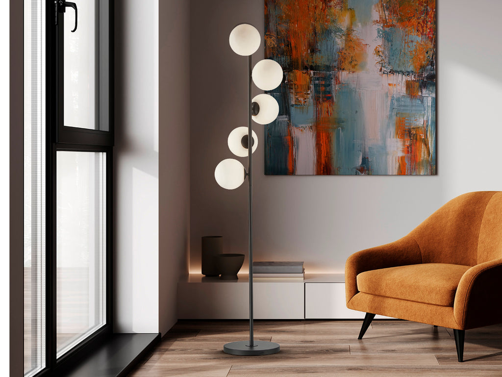 Lámpara de Pie Moderna Negra - Schuller Inoa | luzguru.com