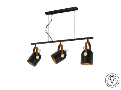 Lámpara Moderna Negro/Oro - Schuller Adame | luzguru.com