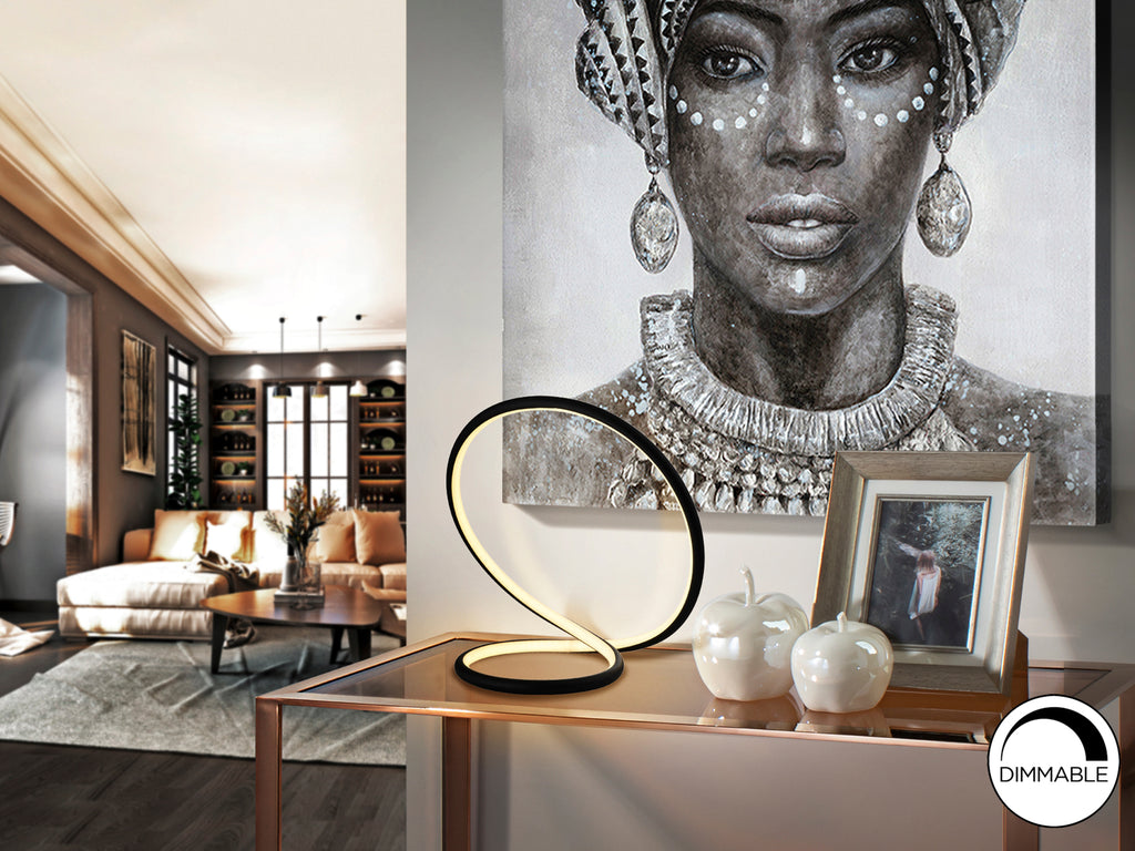 Sobremesa LED Negro Schuller Infinito - Diseño Moderno | luzguru.com