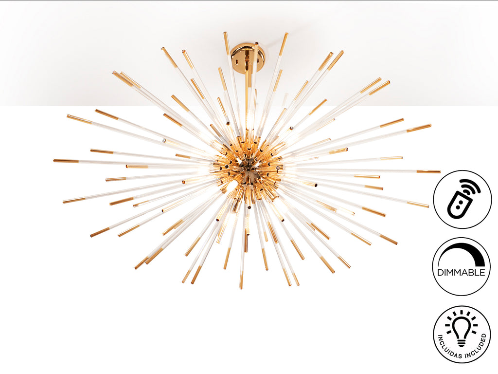 Lámpara de Techo Evasión Oro - Schuller - Iluminación Elegante | luzguru.com