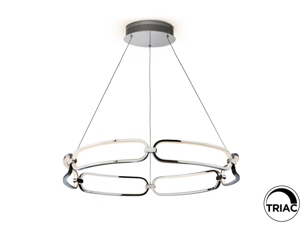 Lámpara LED Colette Cromada Ø80cm - Schuller - Calidad Premium | luzguru.com