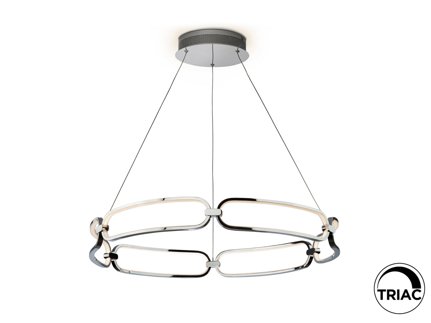 Lámpara LED Colette Cromada Ø80cm - Schuller - Calidad Premium | luzguru.com