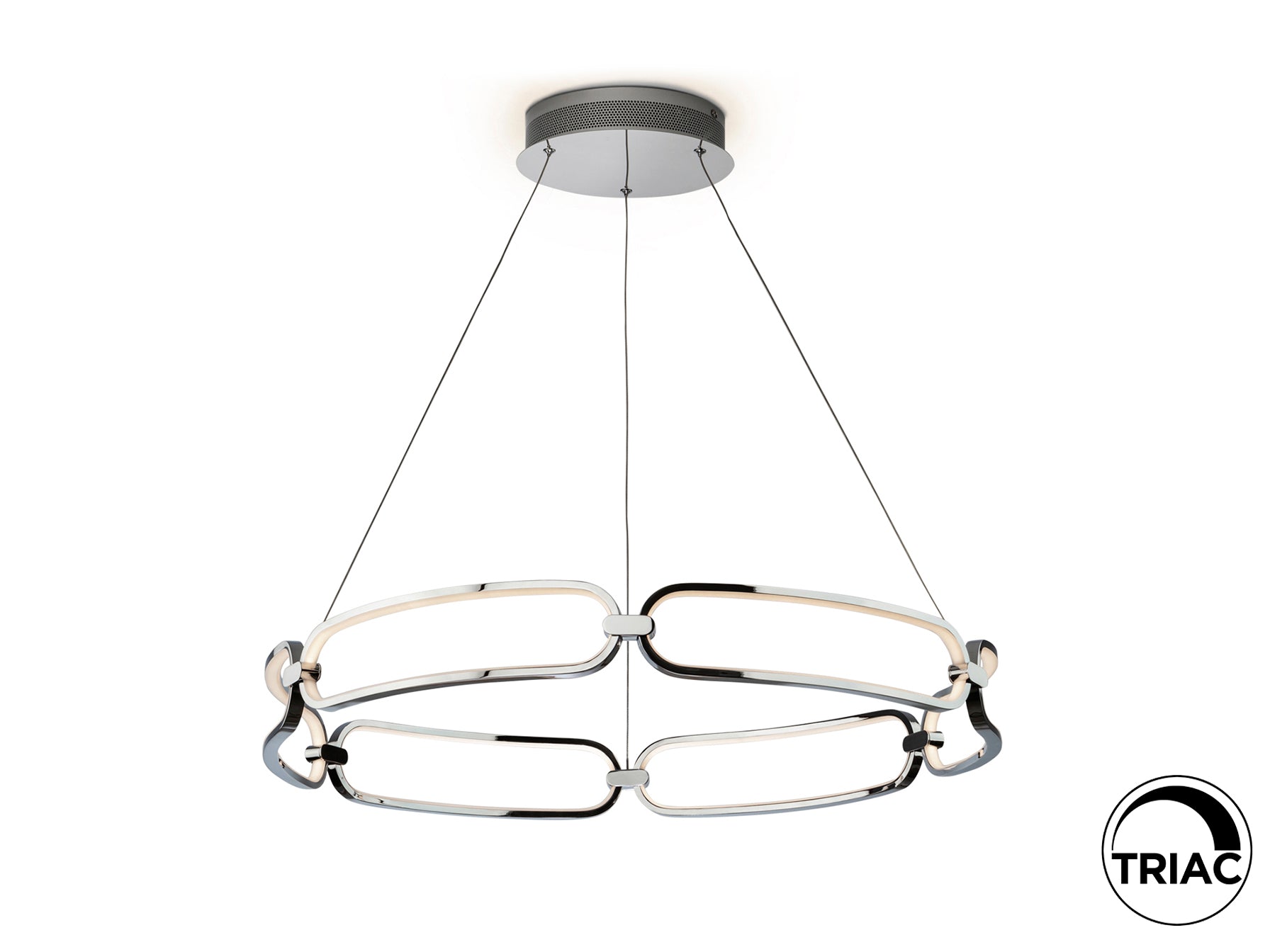 Lámpara LED Colette Cromada Ø80cm - Schuller - Calidad Premium | luzguru.com