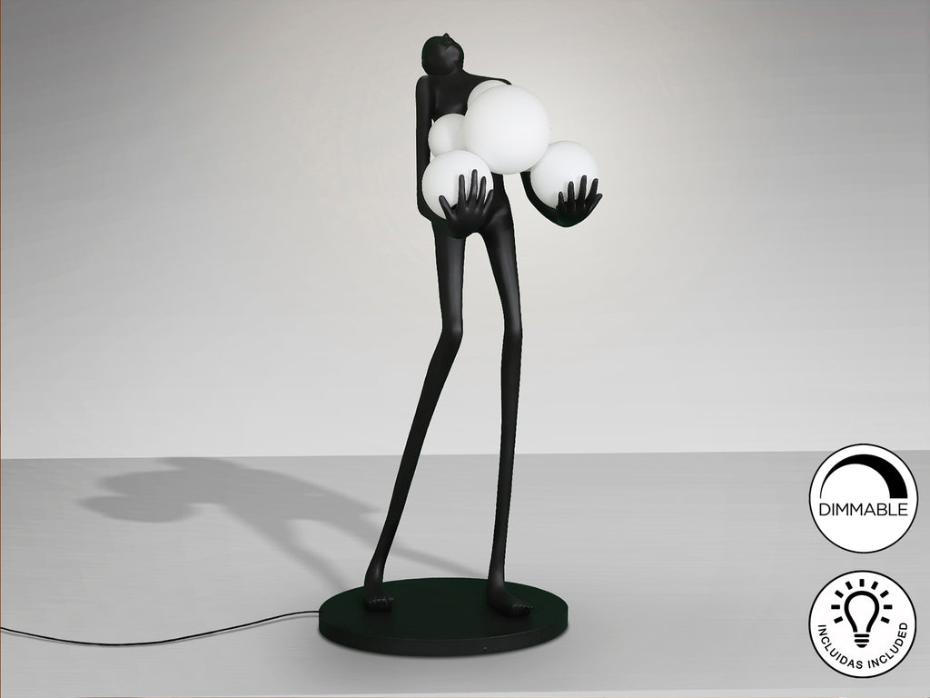 Lámpara de pie La Carga Negra - Schuller - Diseño Moderno | luzguru.com