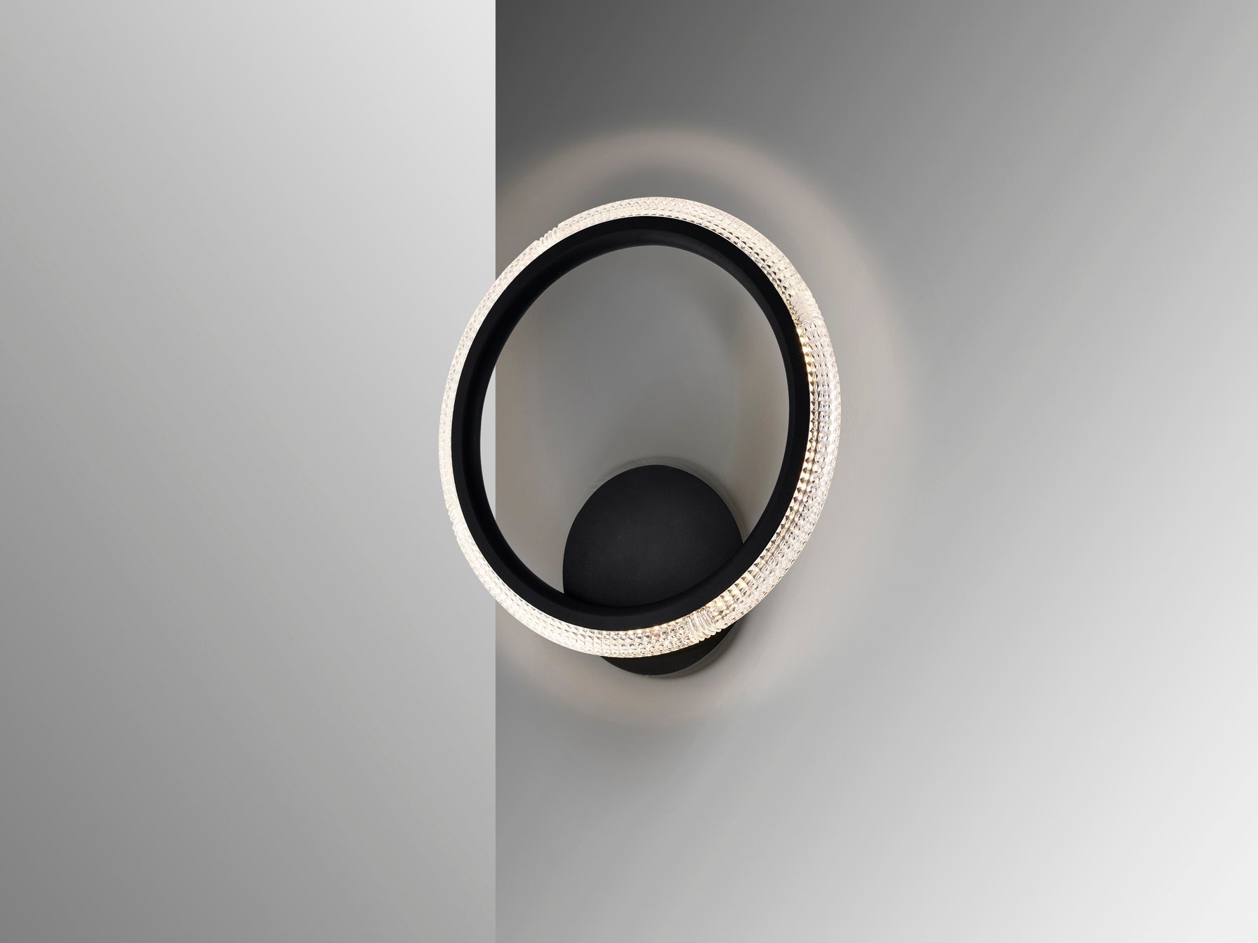 Plafón LED Negro Moderno - Schuller Ring - luzguru.com