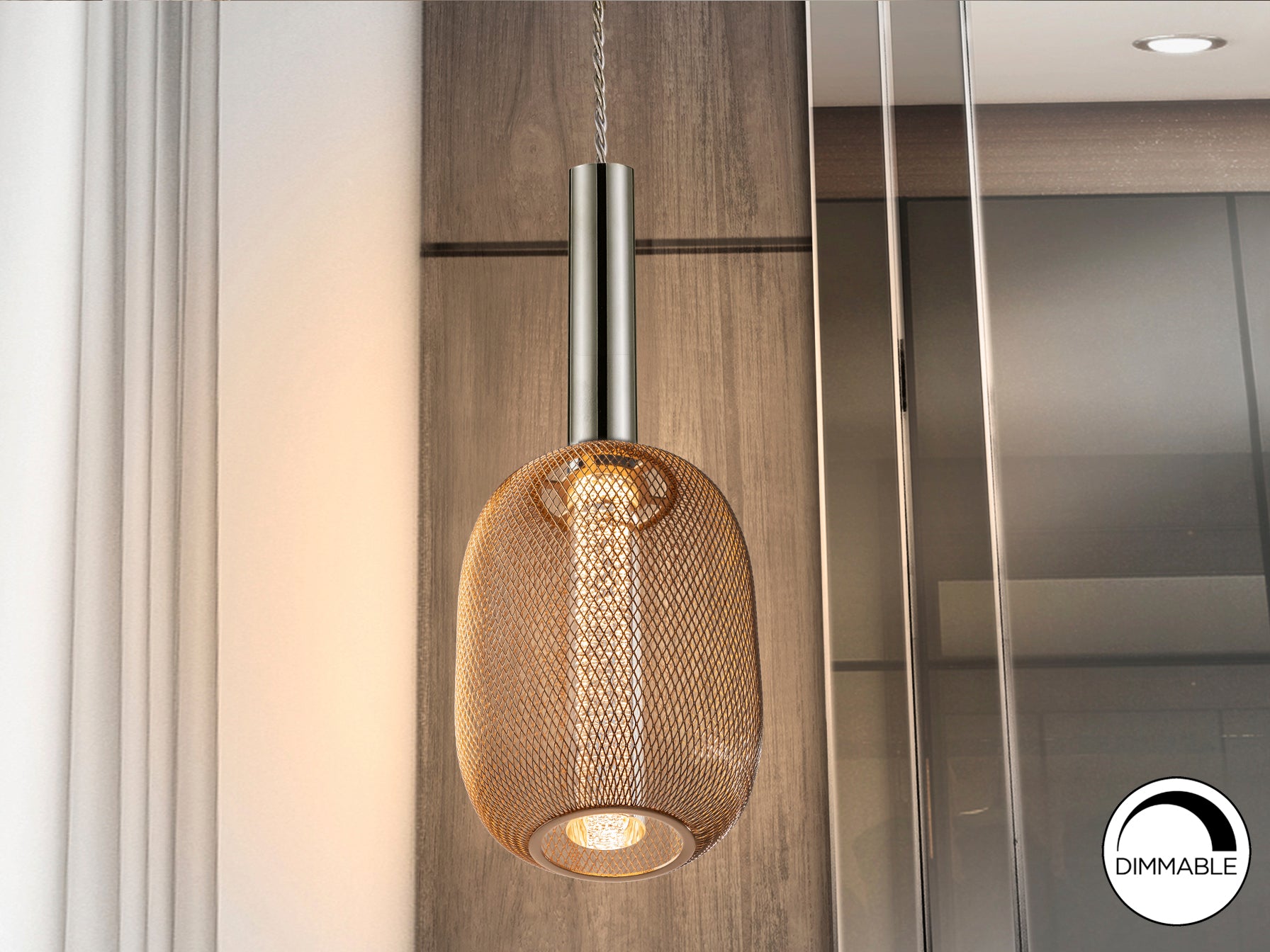 Lámpara LED Cromo Oro - Schuller Micrón Calidad Premium | luzguru.com