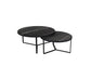 Schuller 719232 - Mesas Auxiliares Naira - Negro Mate y Mármol Negro - luzguru.com