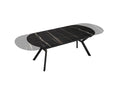 Mesa de comedor Schuller Antea 789235 - Tapa de mármol negro - luzguru.com