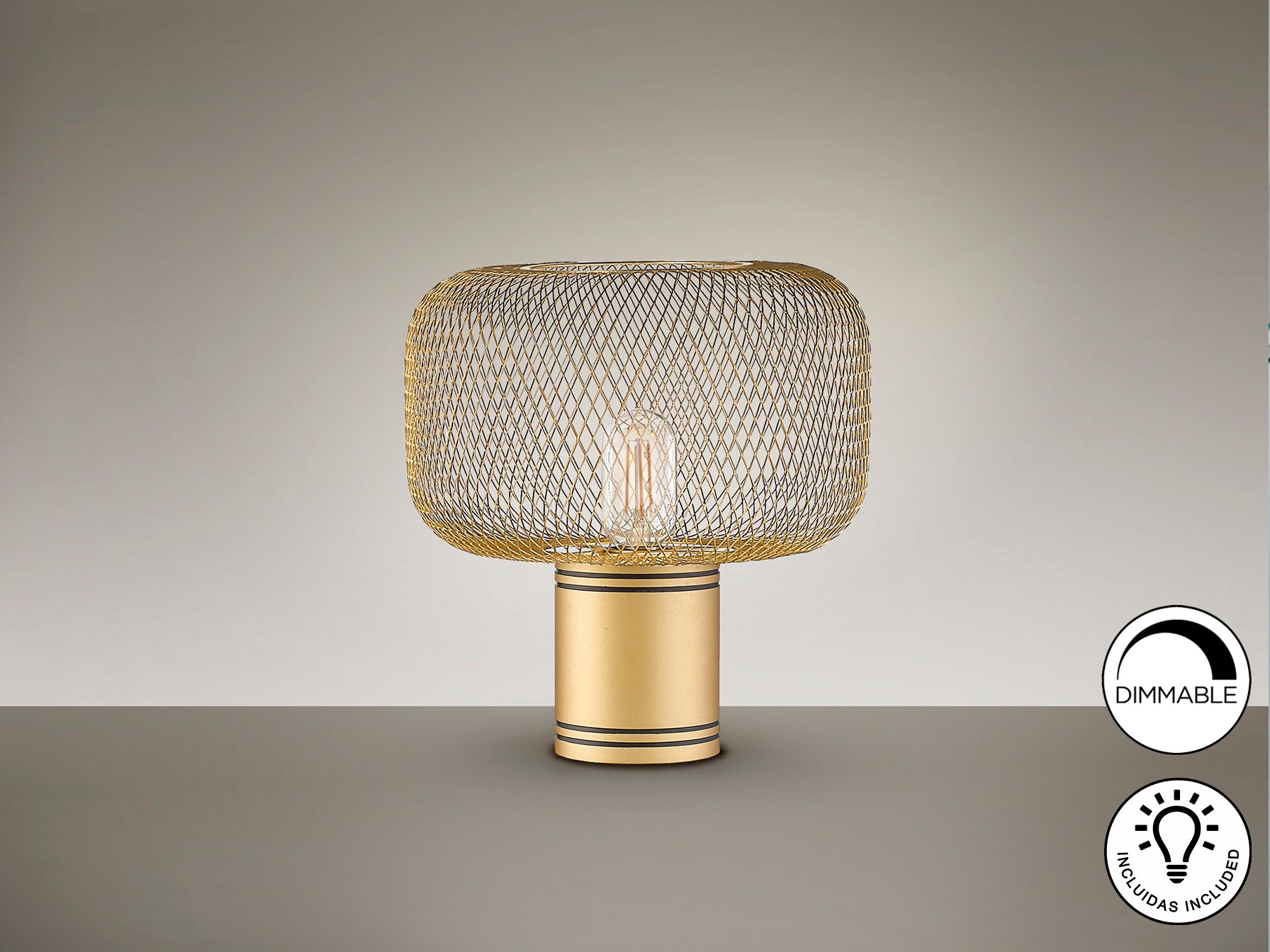 Lámpara Sobremesa Schuller Osiris - Oro Elegante | luzguru.com