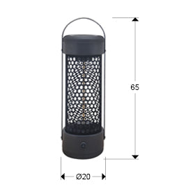 Medidas Estufa Farol Heat Black Schuller 753746: 65 cm de alto, 4.9 kg de peso.  Estufa exterior IP55.

