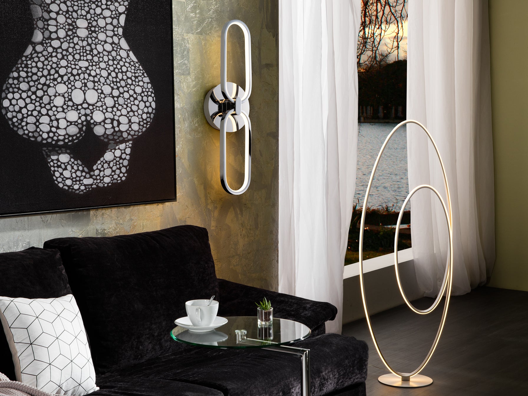 Aplique LED Colette Cromado - Schuller - Iluminación Moderna | luzguru.com