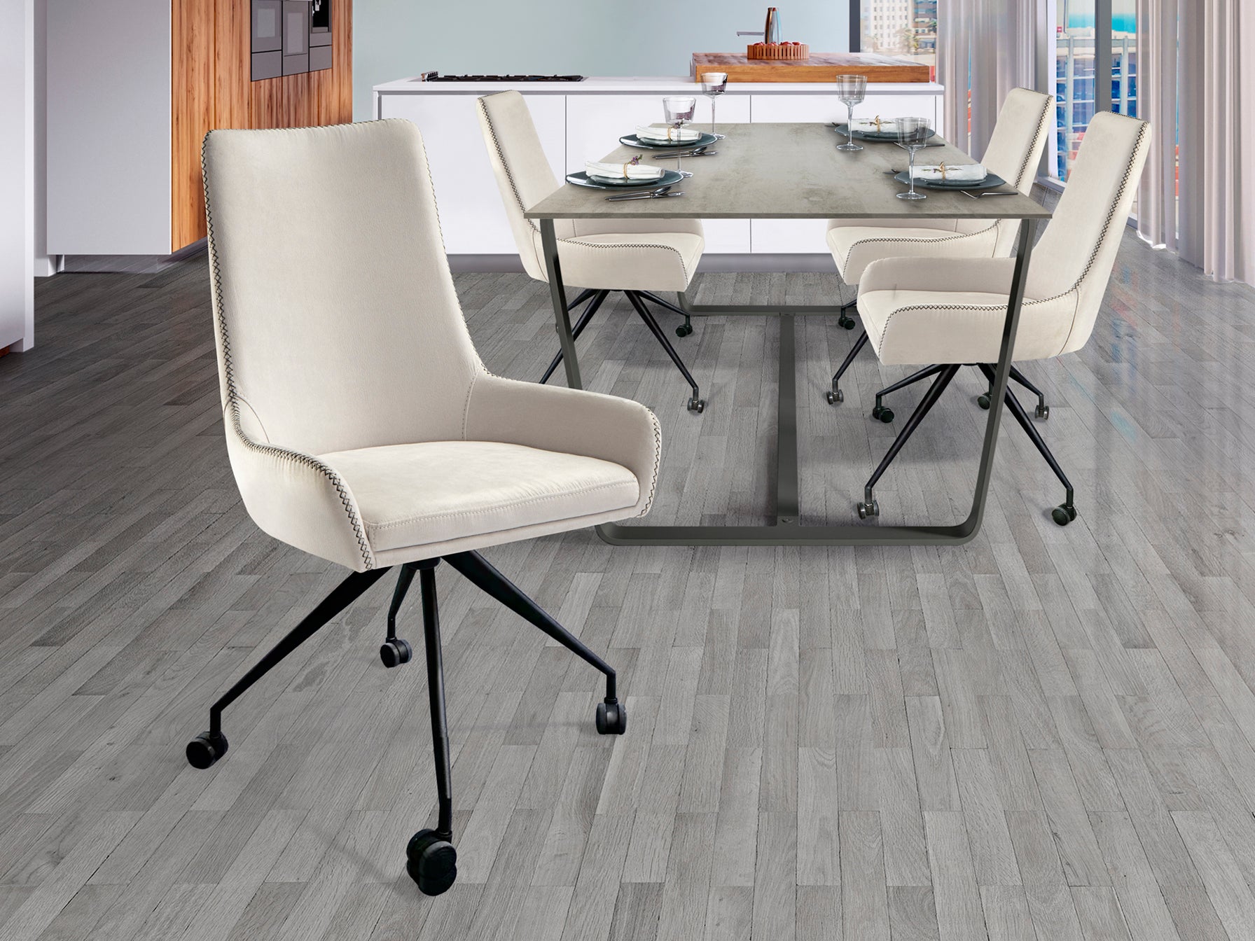 Silla de Ruedas Moderna Blanca y Gris - Schuller - Calidad Premium | luzguru.com