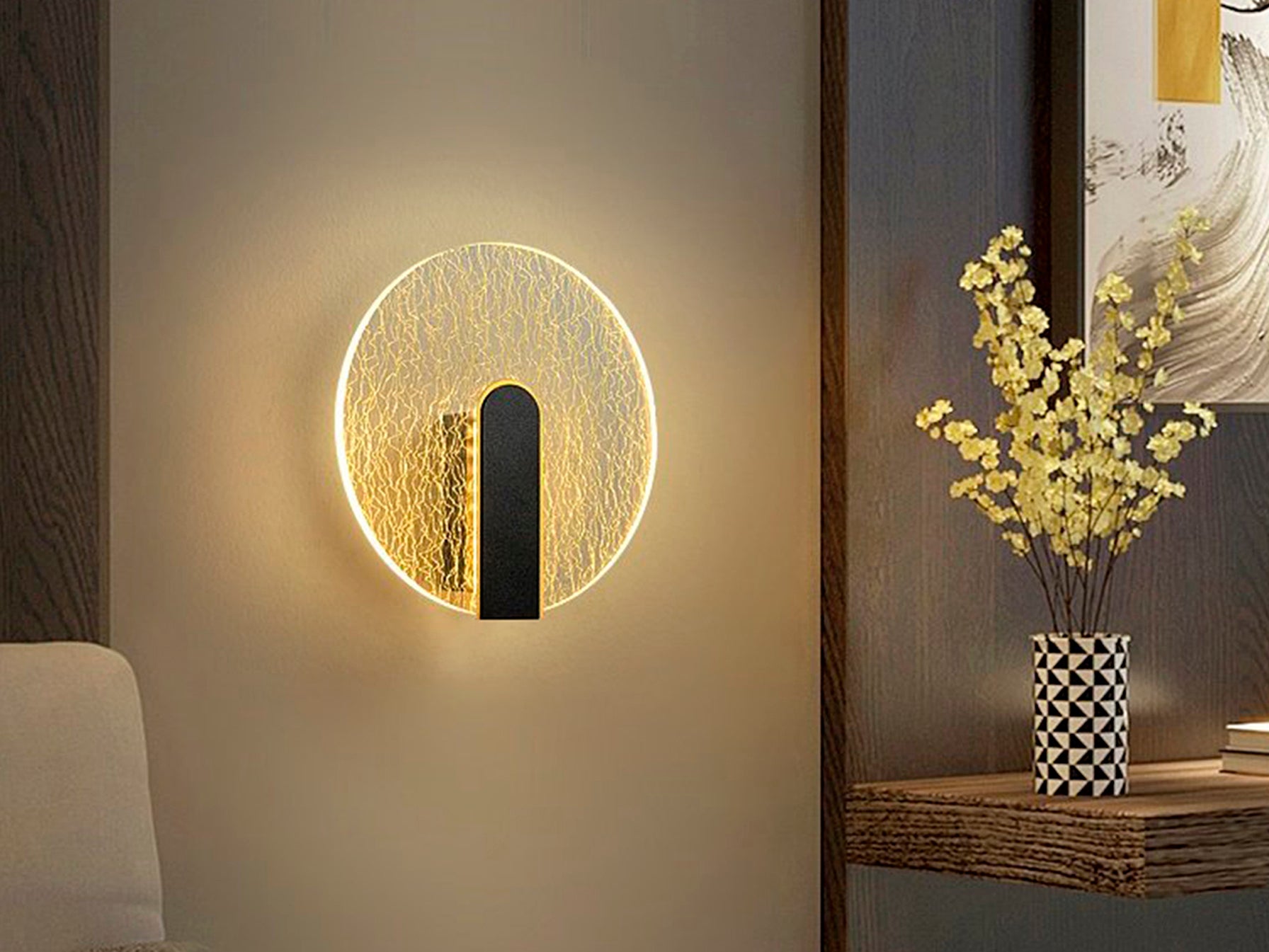 Aplique Moderno Negro Schuller Auris - Iluminación de Calidad | luzguru.com