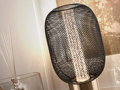 Lámpara Sobremesa Micrón Oro Negro - Schuller - Diseño Moderno | luzguru.com