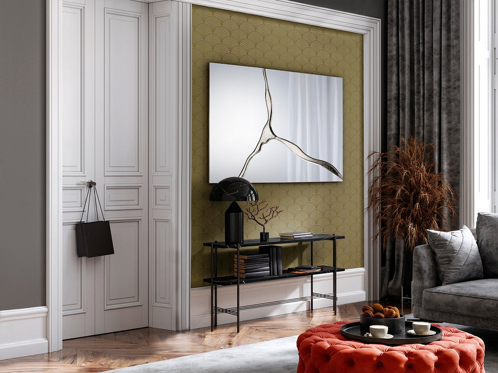 Espejo Rectangular Pan Plata 80x120cm - Schuller Surcos II | luzguru.com